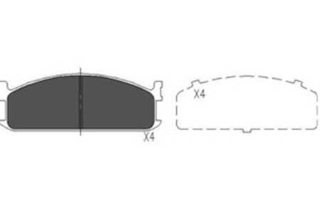 Bromsbeläggsats, Framaxel, isuzu midi buss, midi skåp, 5295800, 8941301450, 8941379370, 8941567030, 8941696200, 8942424940, 894