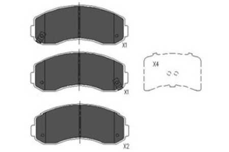 Bromsbeläggsats, Framaxel, kia k2500 flak/chassi, k2700, k2900, 0K60A3328Z, 0K60A3328ZA, 0K60B3328Z, 0K60B3328ZA, OK60B3328Z, R