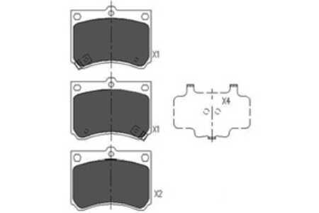 Bromsbeläggsats, Framaxel, mazda 323 c iv, 323 c v, 323 f iv, 323 s iv, 323 s v, mx-3, AY040MA019, B0YW3323Z, B0YW3323ZA, B0YW3