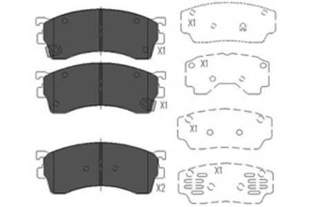 Bromsbeläggsats, Framaxel, ford usa,isuzu,mazda, 1U1E3328Z, 3894048, 3922123, BJYL3328Z, BLYM3323Z, C1Y03323Z, C1Y03328Z, CBY03