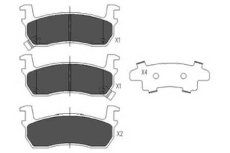 Bromsbeläggsats, Framaxel, nissan micra i, 4106001B25, 4106001B26, 4106001B90, 4106001B91, 4106004B25, 4106004B90, 4106004B91, 