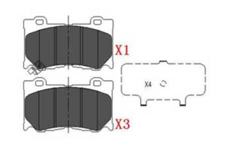 Bromsbeläggsats, Framaxel, infiniti,nissan, AY040NS146, D10601EA01, D10601TG1C, D1060JL00A, D1060JL00B, D1060JL00E, D1060JL00J,