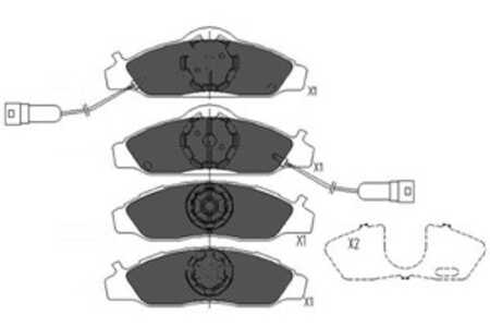 Bromsbeläggsats, Framaxel, alfa romeo,daewoo,ssangyong, 4813005100, 4813005110, 9949509, 9949533