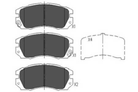 Bromsbeläggsats, Framaxel, subaru forester, impreza kombi, legacy i, legacy ii, legacy kombi i, legacy kombi ii, 26296AA040, 26