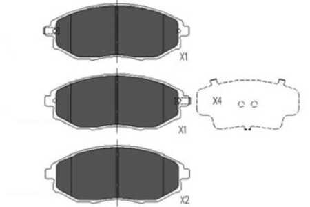 Bromsbeläggsats, Framaxel, chevrolet epica, daewoo tosca, 5520086Z00, 96475026, 96475027, 96952179