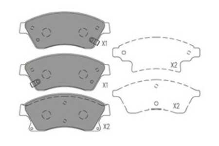 Bromsbeläggsats, Framaxel, chevrolet,opel,vauxhall, 13301207, 13356286, 13374966, 13412272, 542120