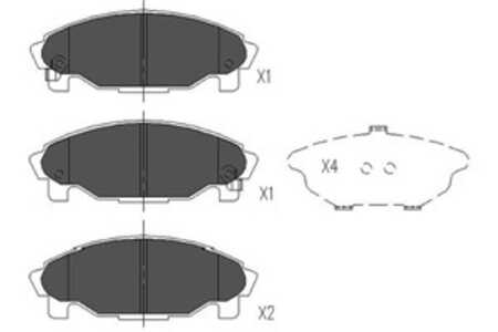 Bromsbeläggsats, Framaxel, daihatsu charade iv, charade sedan iv, gran move, 0049187727000, 0449187724, 0449187724000, 04491877