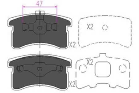 Bromsbeläggsats, Framaxel, daihatsu copen, cuore iv, 0449187204000, 0449187205000, 0449187206, 0449187206000, 0449187209000, 04