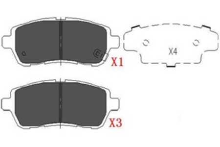 Bromsbeläggsats, Framaxel, daihatsu,ford,mazda,subaru,suzuki, 04465B1120, 04465B1120000, 04465B1190, 04465B1190000, 04465B1191,