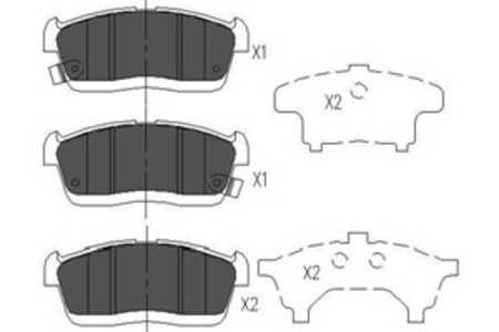 Bromsbeläggsats, Framaxel, daihatsu cuore vi, cuore vii, sirion, trevis, 04465B1110000, 04465B2050000, 04491B2010, 04491B2010000