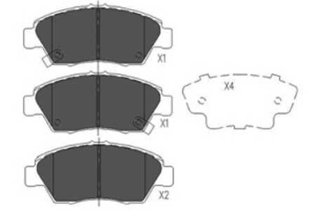 Bromsbeläggsats, Framaxel, acura,honda, 06450S5AE50, 06450S5AG00, 06450S7AJ00, 45022504V10, 45022S04408, 45022S04E60, 45022S04V