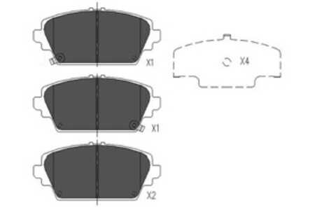 Bromsbeläggsats, Framaxel, honda,mg,nissan, 410604U125, 410604U126, 410604U127, 41060AV125, 41060AV126, 45022S1AE00, 45022S1AE0