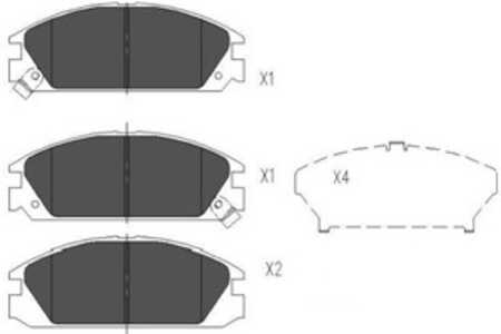 Bromsbeläggsats, Framaxel, honda accord iii, accord aerodeck iii, crx i, crx ii, integra halvkombi, prelude iii, 45022SB2780, 4