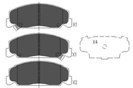 Bromsbeläggsats, Framaxel, honda accord ii, accord hatchback ii, civic shuttle ii, 45022SA6305, 45022SA6307, 45022SA6505, 45022