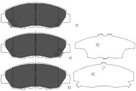 Bromsbeläggsats, Framaxel, honda accord iv, accord vi, accord coupé iv, 06450S82A00, 45022SM4408, 45022SM4507, 45022SM4A00, 450