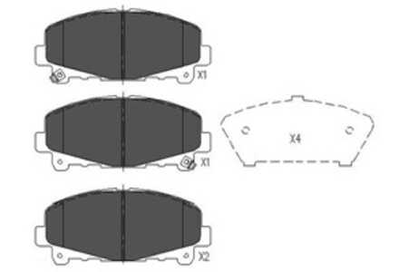 Bromsbeläggsats, Framaxel, acura tlx, honda accord viii, accord kombi viii, 45022TL0G50, 45022TL0G51, 45022TL3Q50