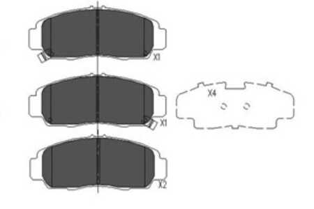 Bromsbeläggsats, Framaxel, acura rl, tl, tsx, honda crossroad, legend iii, odyssey, 06450S0KJ01, 06450S3NJ00, 06450SEAJ00, 0645