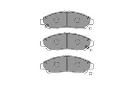 Bromsbeläggsats, Framaxel, acura mdx, honda pilot, 45022STXA00, 45022STXA01, 45022SZAA00, 45022SZAA01, 45022SZAA10, 45022SZAA11