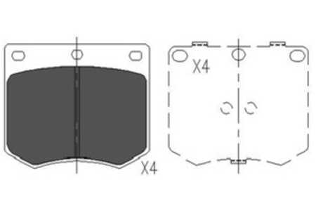 Bromsbeläggsats, Framaxel, hyundai stellar, 1540859, 1554550, 1554552, 1571247, 1572069, 1576331, 1576827, 1576829, 1576830, 15