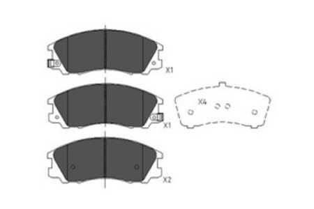 Bromsbeläggsats, Framaxel, hyundai terracan, 58101H1A00, 58101H1A10