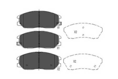 Bromsbeläggsats, Framaxel, hyundai,kia,ssangyong, 4813008BA0, 5810139A60, 581013BA01, 581013BA02, 581013FA00, 581013FA01, 58101