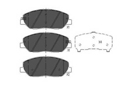 Bromsbeläggsats, Framaxel, hyundai,kia,ssangyong, 48130341A0, 4813036B00, 581010WA00, 581012BA00, 581012BA10, 581012JA10, 58101