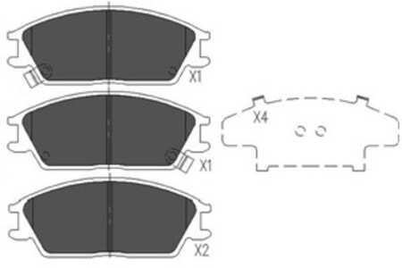 Bromsbeläggsats, Framaxel, honda,hyundai, 45022SA6600, 45022SA6N50, 581010BA00, 581011CA00, 581011CA10, 581011JA11, 5810122A00,