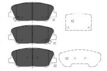 Bromsbeläggsats, Framaxel, hyundai,kia, 581012MA00, 581012TA20, 581012TA21, 581012TA61, 581012VA20, 581012VA70, 581014CA10, 581