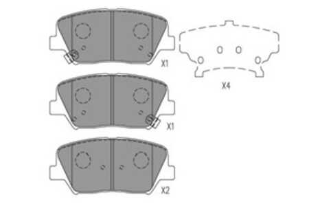 Bromsbeläggsats, Framaxel, hyundai elantra sedan vi, 58101F2A00, 58101F3A00