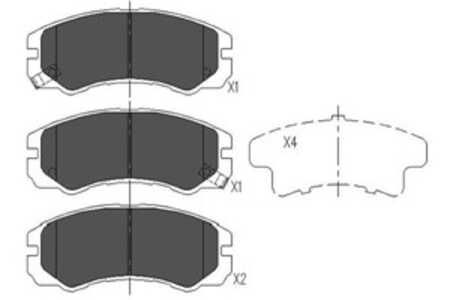 Bromsbeläggsats, Framaxel, isuzu,opel,vauxhall, 1605852, 1605913, 8970352570, 8970352571, 8970475260, 8970475261, 8970700790, 8