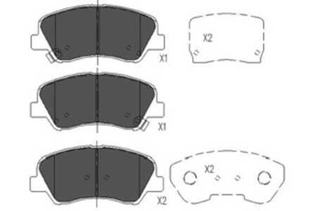 Bromsbeläggsats, Framaxel, hyundai,kia, 581011RA00, 581011RA05, 581011RA10, 581011WA05, 581011WA35, 581013TA50, 581014LA00, 581