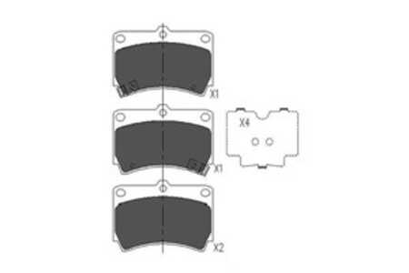 Bromsbeläggsats, Framaxel, kia,mazda, 0K30A3328Z, 0K50A3328Z, AY040MA005, B0923329Z, B0YW3328Z, B2YB3323Z, B2YB3328Z, B4Y3323ZA