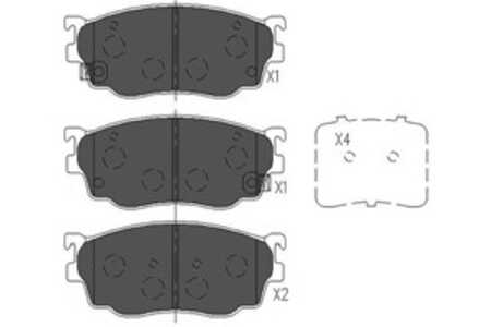 Bromsbeläggsats, Framaxel, mazda 323 f vi, 323 s vi, 626 v, 626 hatchback v, 626 station wagon v, premacy, premacy van, CBY3332