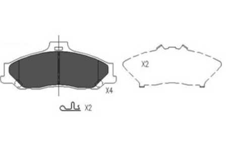 Bromsbeläggsats, Framaxel, ford ranger, mazda b-serie, bt-50 pick-up, 4420002, 4509526, 4509599, C13048ABE, UHY13323ZA, UHY1332