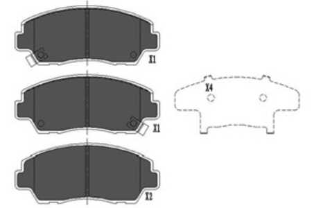 Bromsbeläggsats, Framaxel, mazda b-serie, b-serie flak/chassi, 1U1D3328Z, AY040MA011, UB3949280, UB7149280, UBY23328Z, UBZ23328