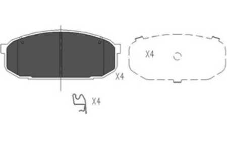 Bromsbeläggsats, Framaxel, mazda 323 c iv, 323 f iv, 323 f v, 323 s iv, AY040MA012, B0Y13323ZA, B0Y13328Z, B6Y83323Z, B6Y83323Z