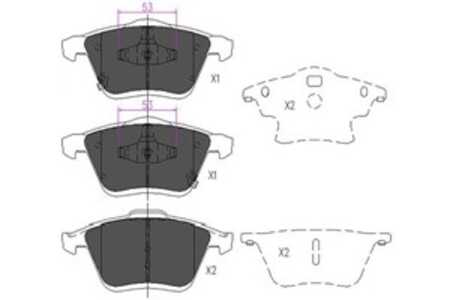 Bromsbeläggsats, Framaxel, mazda 6 hatchback, 6 sedan, 6 station wagon, G3YD3323ZA, GPYA3323ZD, GPYA3323ZG