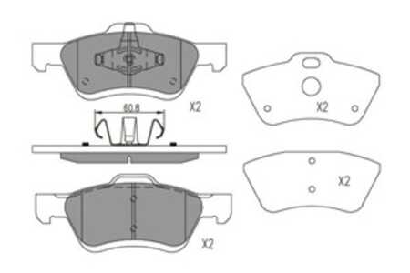 Bromsbeläggsats, Framaxel, ford maverick, ford usa escape, mazda tribute, 5L8Z2001AA, 5U2Z2V001G, 6L8Z2001A, EFY53323Z, EFY5332