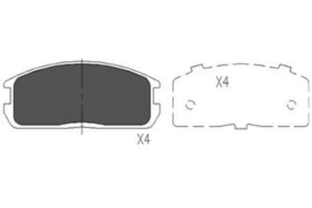 Bromsbeläggsats, Framaxel, mitsubishi colt ii, colt iii, lancer iii, lancer station wagon iii, AY040MT007, C15024ABE, MB277542,