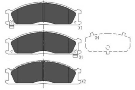 Bromsbeläggsats, Framaxel, nissan,subaru, 26296PA020, 4100010G08, 4106005N90, 4106005N91, 4106005N93, 4106005N94, 4106008N90, 4