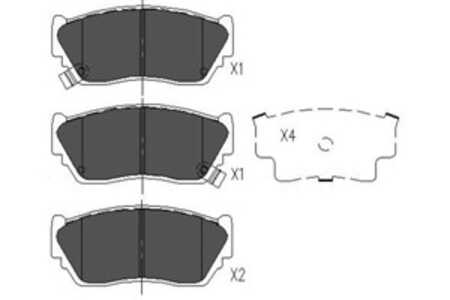 Bromsbeläggsats, Framaxel, nissan 100nx, sunny ii, sunny iii, sunny hatchback ii, sunny hatchback iii, sunny liftback iii, 1N00