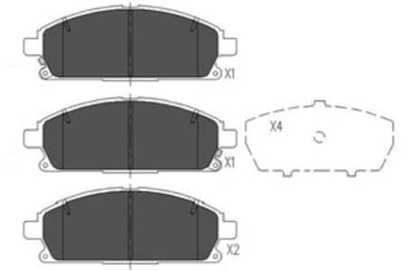 Bromsbeläggsats, Framaxel, acura,infiniti,nissan, 410301W385, 410600W785, 410600W786, 410601W385, 410601W386, 410601W387, 41060