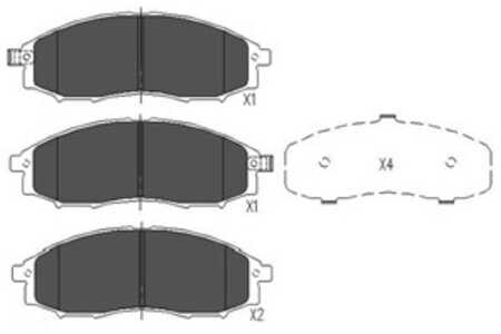 Bromsbeläggsats, Framaxel, nissan navara, pathfinder ii, pick up, 410607Z025, 410607Z026, 41060VK190, D1060VK100, D1060VK10B, D