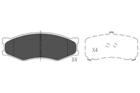 Bromsbeläggsats, Framaxel, nissan,subaru, 4106001A25, 4106001A85, 4106003A25, 4106012A25, 4106013A25, 4106013A90, 4106013A91, 4