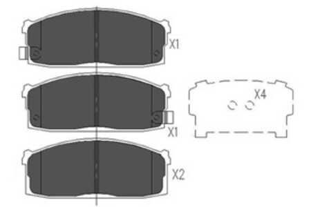 Bromsbeläggsats, Framaxel, nissan, 4106001F85, 4106001F86, 4106001F87, 4106003R85, 4106003R87, 4106006F85, 4106006F86, 4106006F