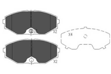 Bromsbeläggsats, Framaxel, nissan cedric, cefiro sedan iii, maxima / maxima qx v, stagea, 410600P690, 410600P691, 410600P693, 4