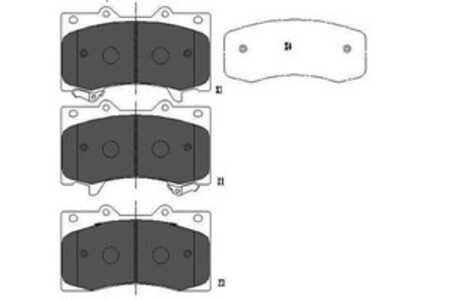 Bromsbeläggsats, Framaxel, nissan patrol vi, D10601LB0A, D10601LB1A, D10601LB2A, D10601LB2B