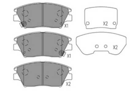 Bromsbeläggsats, Framaxel, ssangyong tivoli, xlv suv, xlv van, 48130350B0