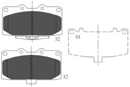 Bromsbeläggsats, Framaxel, subaru impreza kombi, impreza sedan, 26296AE120, 26296AE121, 26296FA100, 26296FA101, 26296FA102, 262