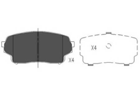 Bromsbeläggsats, Framaxel, suzuki grand vitara i, 5520050J00, 5520050J01, 5520050J02, 5520050J03